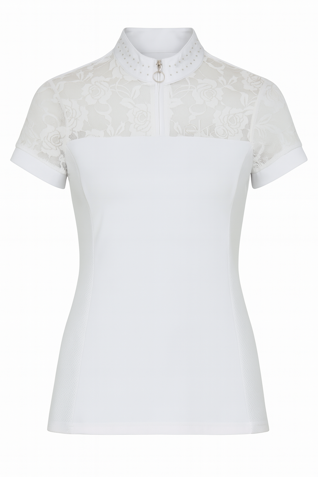 White Short Sleeved Chantilly